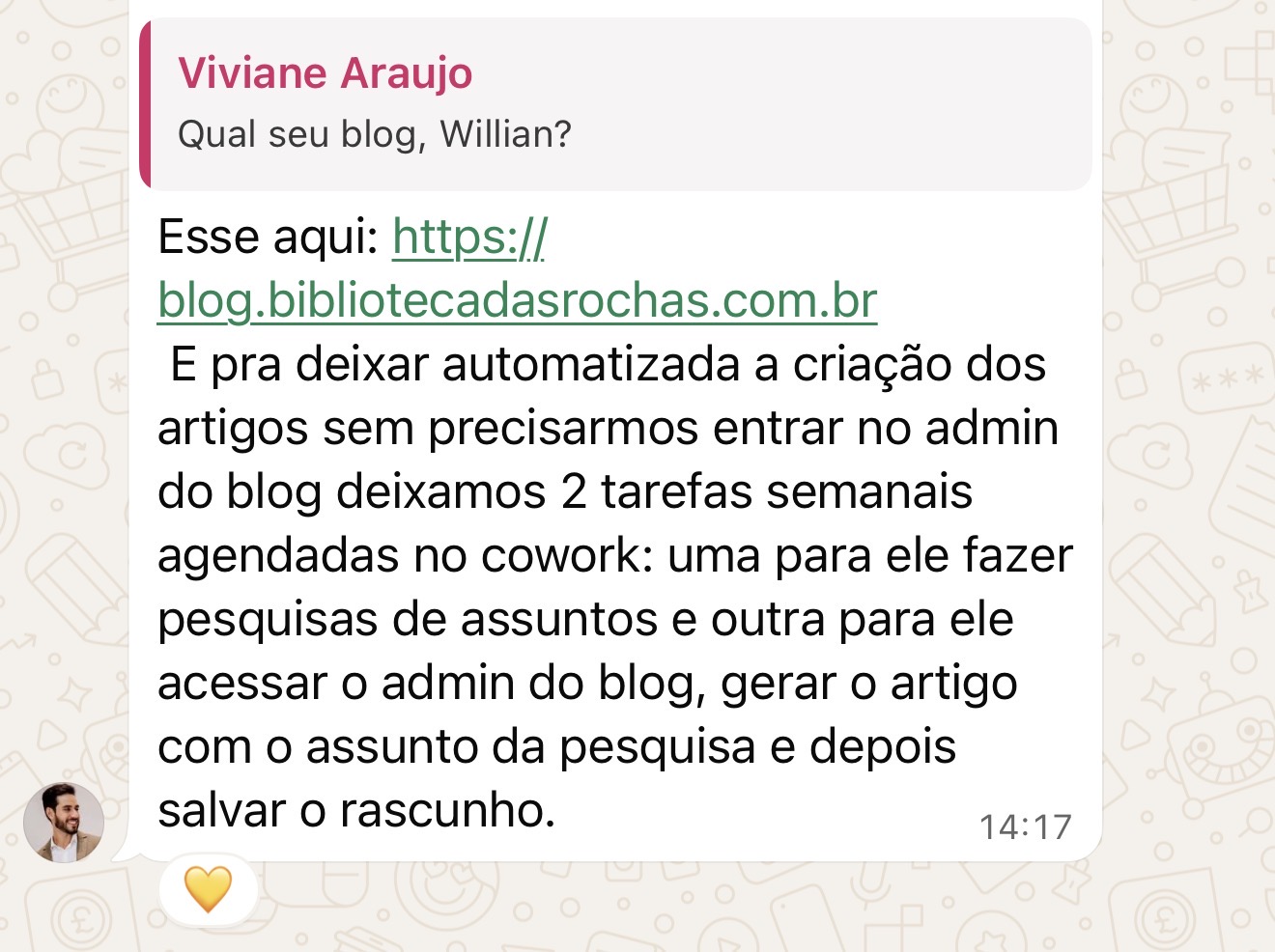 Depoimento de Willian